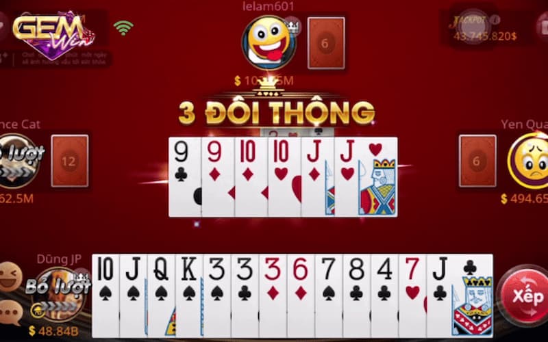 Tổng hợp thủ thuật chơi Tiến lên Gemwin hiệu quả
